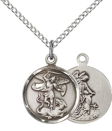 silver archangel michael pendant|saint michael archangel pendant necklace.